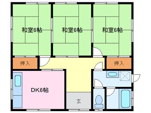 大西勢田貸家の物件間取画像